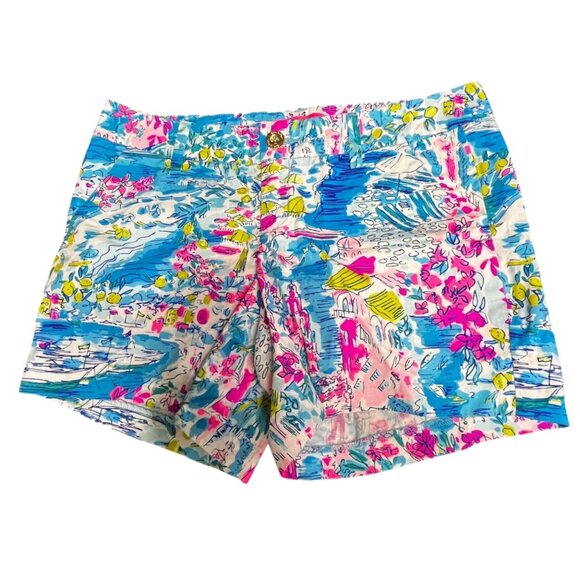 Lilly Pulitzer Positano Callihan Shorts Size 4 Beach Bright Colorful - Picture 2 of 6